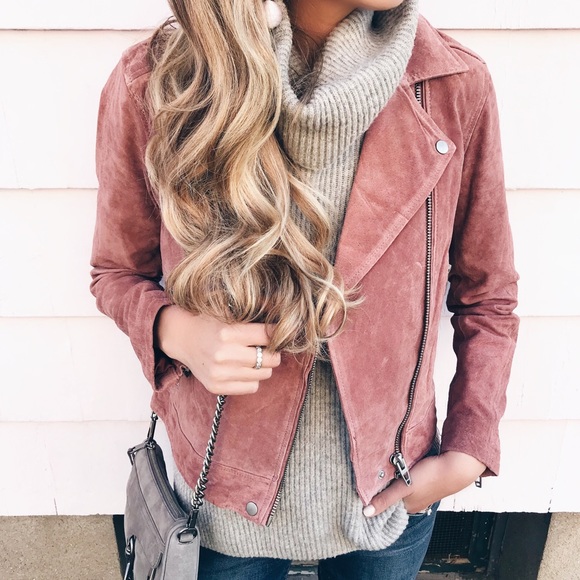Blank NYC Jackets & Blazers - BLANKNYC Leather Suede Moro Jacket in Coral Cedar